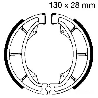 Bremsbacken Hinten Ebc S602G FüR Suzuki Gn 125 U Bj 1994-99-image