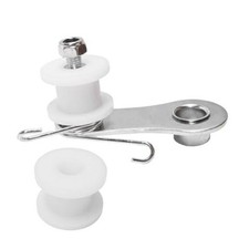 Chain Roller Tensioner with Spring, Heavy Duty Iron Chain Adjuster White