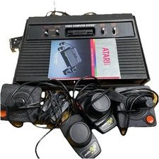 Atari 2600 UNTESTED Video Computer System Console with Controllers TV Attachment