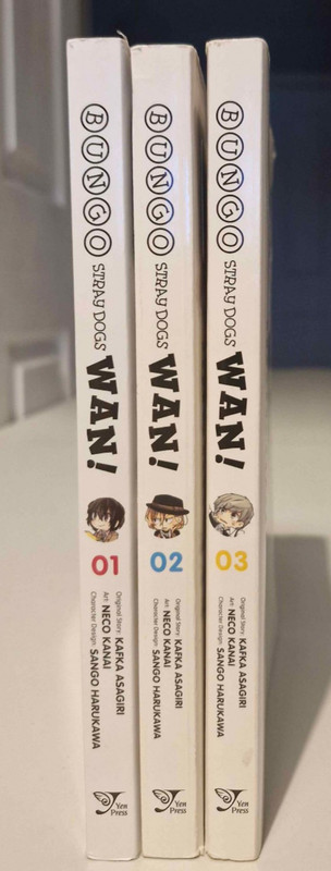 Bungo Stray Dogs Wan Volumes 1-3 Manga English Edition bundle set