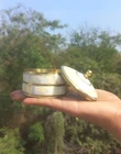 2" Royal Brass Mother of Pearl Trinket Ring Watch Box Jewelry Women Gifting