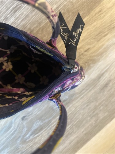 VERA BRADLEY MINI PURSE W/ HANDLES PURPLE FLORAL NIGHTINGALE - Picture 5 of 7