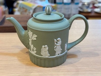 Wedgwood Jasper Mini Teapot Tea Pot Sage Green | eBay