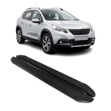Trittbretter Seitenschweller für Peugeot 2008 2013-2020 Aluminium Schwarz 2tlg