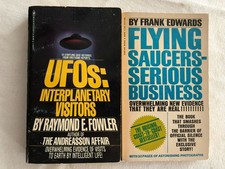 VTG UFO Book Lot: Interplanetary Visitors/Flying Saucers Serious Business