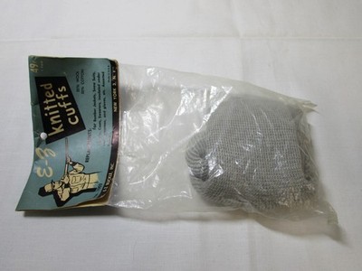 Vintage E-Z Buckle Inc. #1003 Gray Replacement Knitted Cuffs Wool/Cotton
