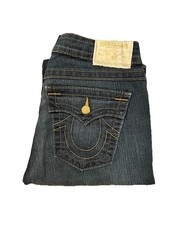 Vintage True Religion Becky Low-Rise Bootcut Jeans Flap Pockets Big T Size 28