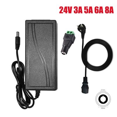 Netzteil DC 24V 3A 5A 6A 8A Trafo AC/DC Adapter Treiber für LED Stripe Streifen