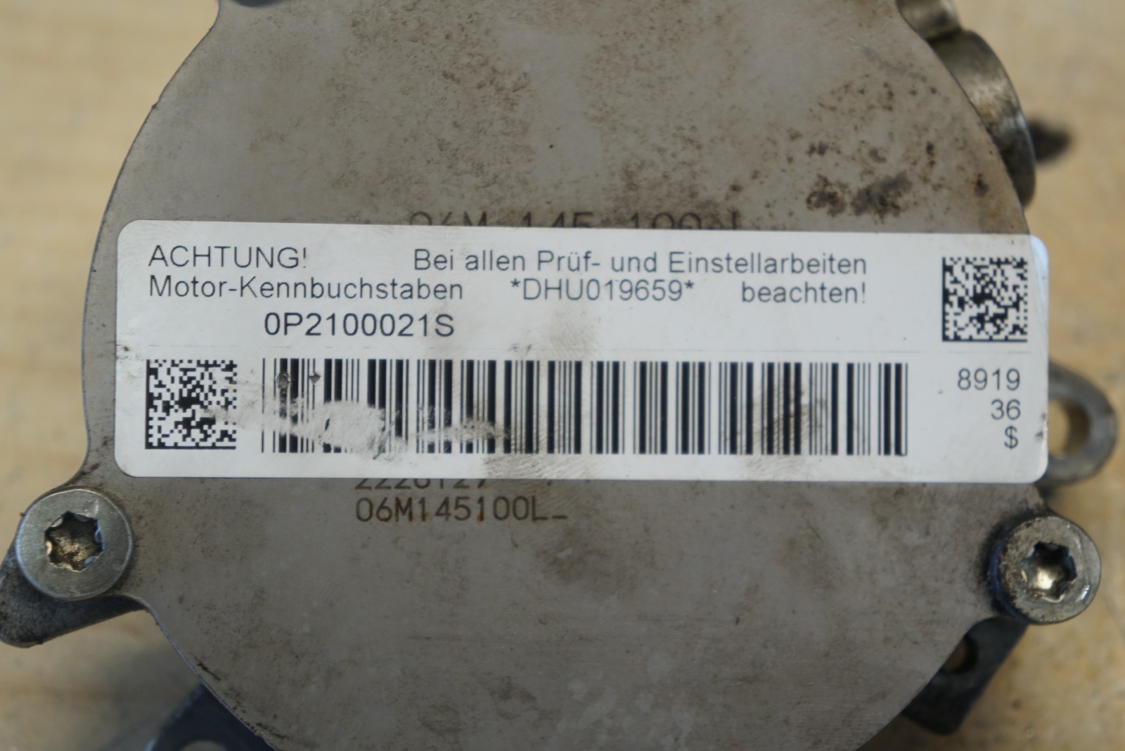 2019 - 2025 LAMBORGHINI URUS BRAKE SYSTEM VACUUM PUMP ASSEMBLY OEM 0P2100021