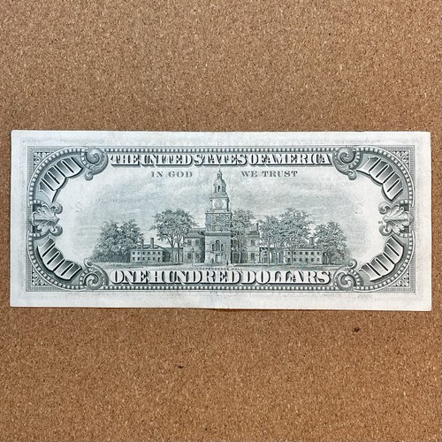 Small Head $100 bill (One Hundred Dollar Bill) - Series 1977, NY Reserve - Picture 2 of 6
