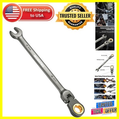 Professional 8mm Flex-Head Ratcheting Combination Wrench - Ideal for Mechanics