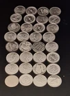 Lot Of 32, 1 Gram .999 Silver Rounds, Various Designs, 1 Troy Ounce Total