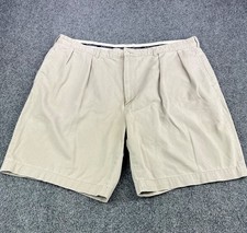 Vintage Polo Ralph Lauren Andrew Shorts Mens 40 Khaki Beige Chino Double Pleated