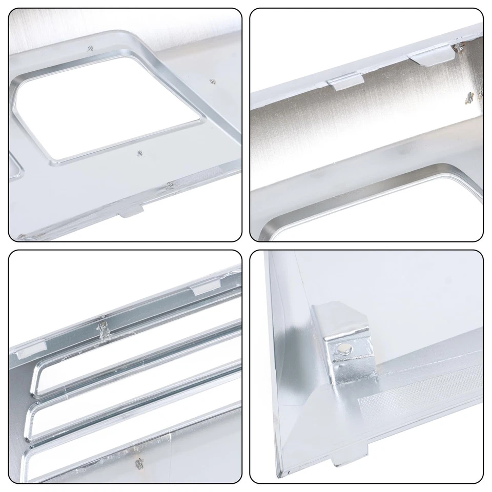 Front Bumper Lower Valance Skid Plate Matte Chrome Replacement for Silverado - Image 2 of 4