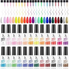 24-Color Gel Liner Set with Brush for Precisi...