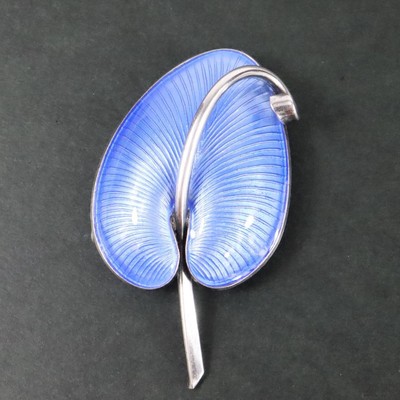 Vollmer Berner Flower Brooch Guilloche Enamel Cloisonne