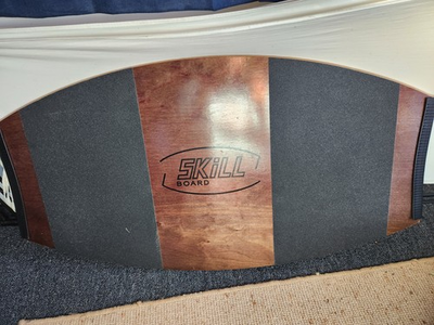 #ad Skill Board Wooden Fitness Trainer Balance Board with Ball Wobble Cushion Pump $139.99