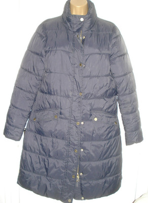Joules Ladies Hartwell Long Marine Navy Coat Quilted Puffer Size 12UK