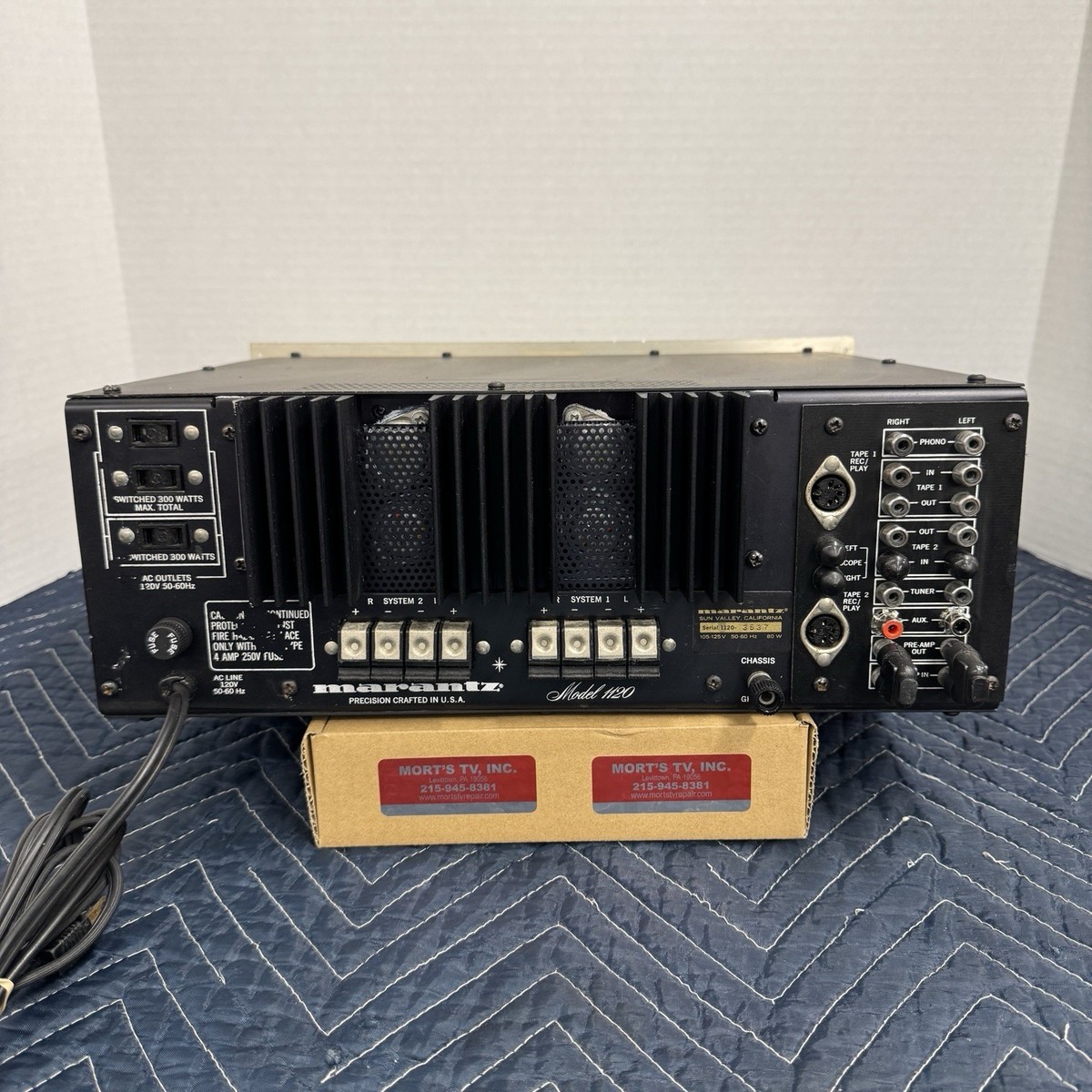 MARANTZ 1120 CONSOLE STEREO AMPLIFIER - SERVICED - CLEANED