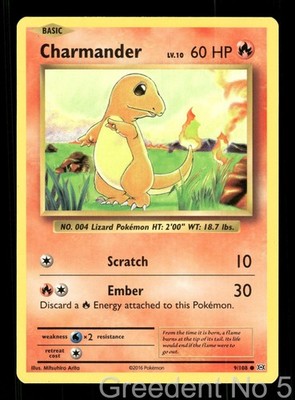 Charmander 9/108 Common Evolutions Pokemon Near Mint