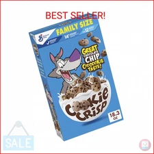 Cookie Crisp Breakfast Cereal, Chocolate Chip Cookie Taste, Made with Whole Grai