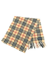 Vintage Burberrys Of London Nova Check 100 Lambswool Scarf Made In England 69x1