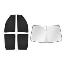 T TGBROS Windshield Sun Shade for GMC Sierra/Chevrolet Silverado 2019-2025 20...