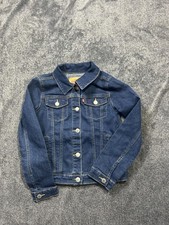 Levis Denim Jacket Girls Medium Blue Trucker Jean Classic Button Up Youth