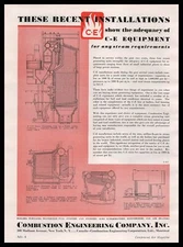 1939 Combustion Engineering Inc New York Steam Generating Unit Diagrams Print Ad