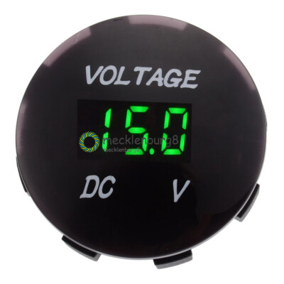 DC 12V-24V Digital Green/Red/White/Blue LED Panel Voltmeter Voltage Volt Meter