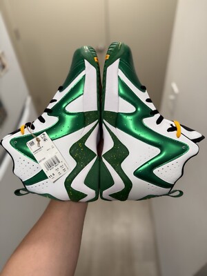 REEBOK HURRIKAZE II Kamikaze White Green Yellow Sz 11.5 Kemp