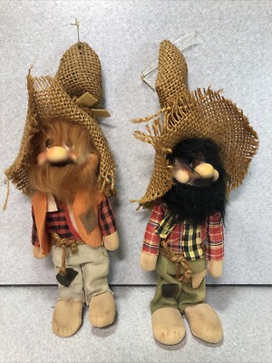 Lot of 2 Vintage Jerry Elsner Co. Hillbilly Doll, Wire posable, Made In Japan