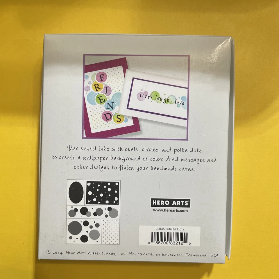 Z Hero Arts Rubber Stamp Set Background Polka Dots Circles Foto 3 de 3