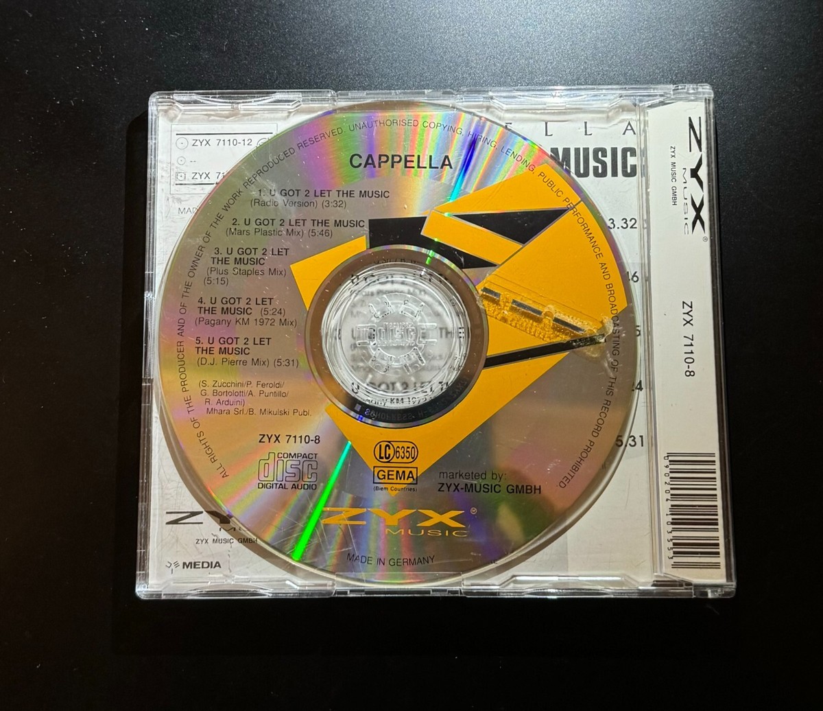 Cappella – U Got 2 Let The Music (CD, Maxi-Single, Black/Yellow