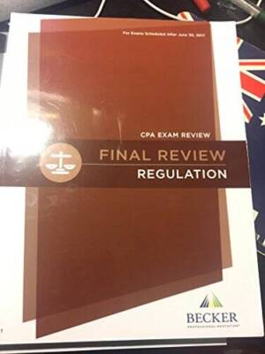 CPA FINAL REVIEW REGULATION V 31 - BECKER REG - Paperback By Becker - VERY GOOD