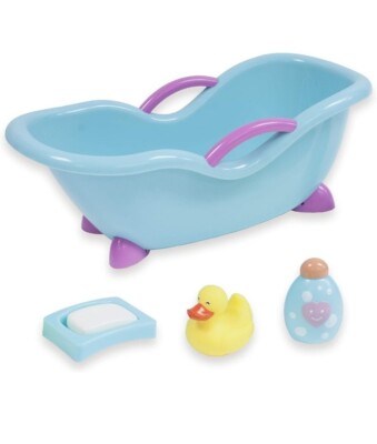 For Keeps Blue with Pink Baby Doll Bath Gift Set - Fits Small Up to 11 in. Dolls
