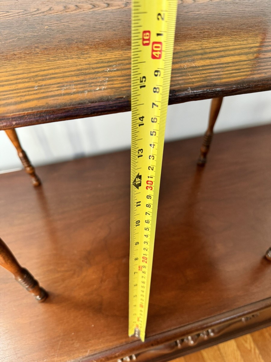 Small Antique Wood Folding Table 22