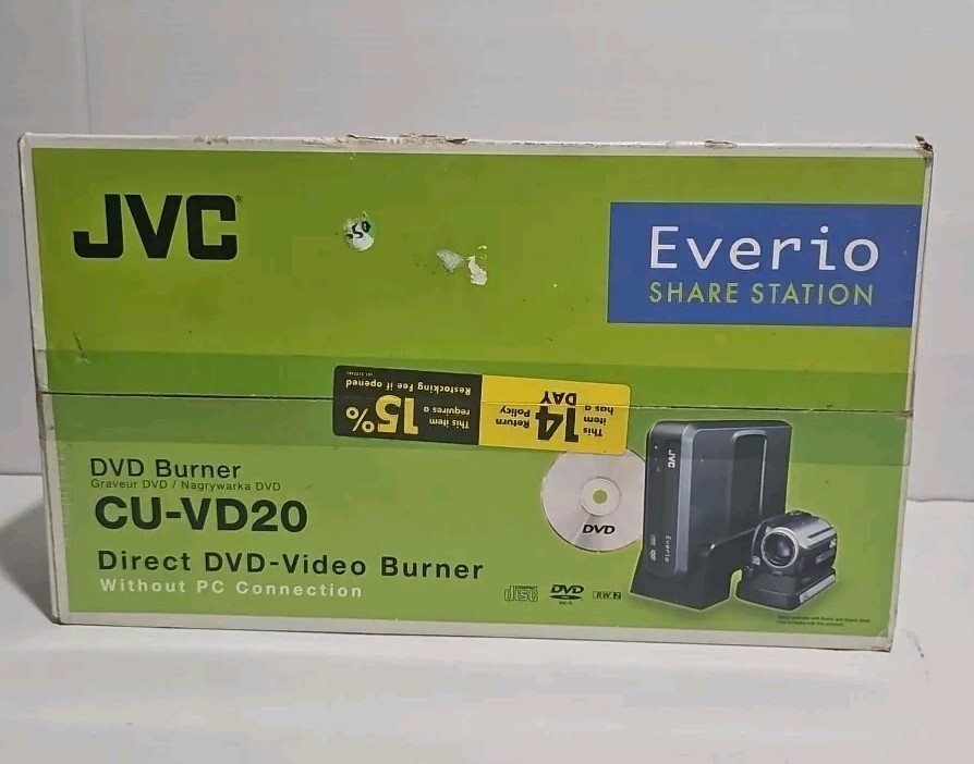 JVC Everio DVD Burner HD Share Station Model CU-VD20 Direct Connect  NEW NIB