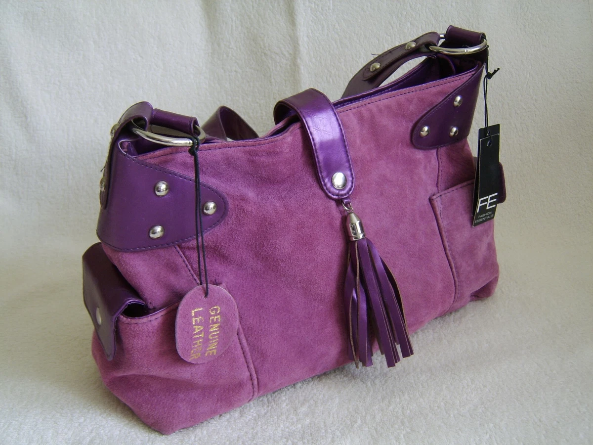 Florence u0026amp; Fred Suede Leather Shoulder Bag Brand New with Tags | eBay