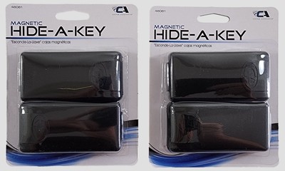 Lot of 2 Custom Accessories 46061 Black Hide A Key Magnetic Holder Box Pack of 2