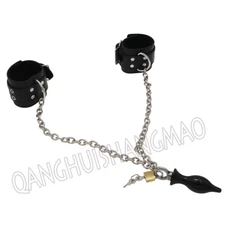 4 Colour Anal Butt Plug Dilator Expansion Anus Lock with Handcuffs Constraint