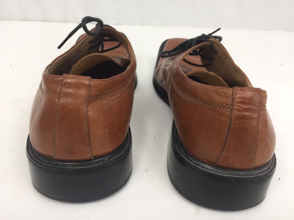Vintage Borgesi Beverly Hills Light Brown Leather Handmade Shoes Size 43 Vintage Weyenberg Massagic Shoes Mens US Size 9 E Brown  main image 2