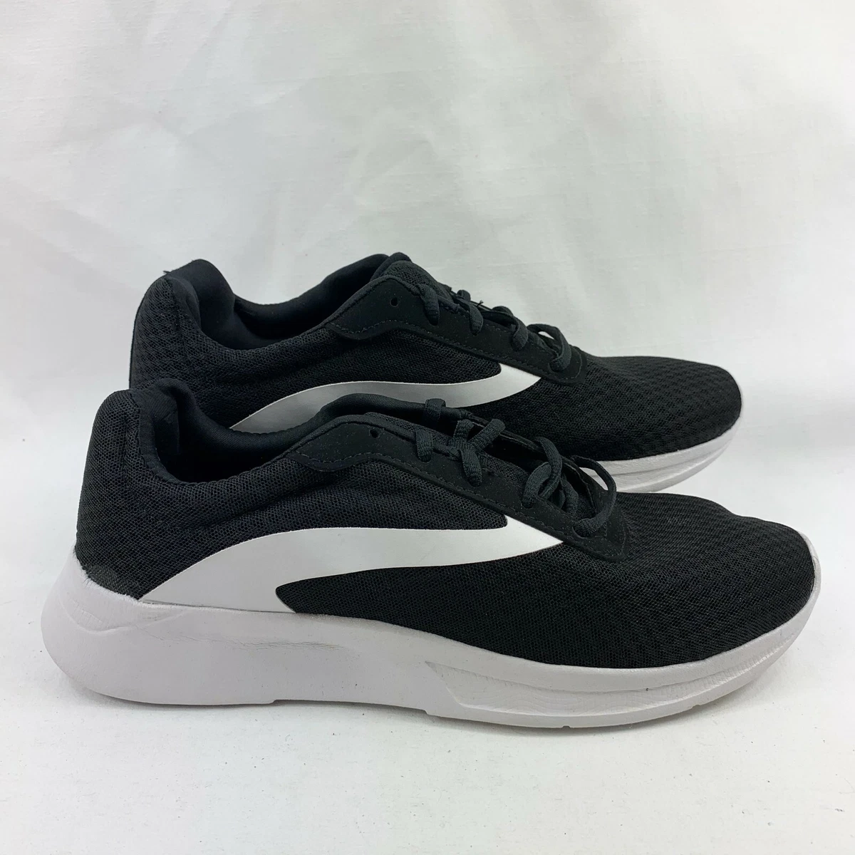 Athletic Works Men's Sport Mesh Memory Foam Jogger Trainer Sneakers Black  Sz 10