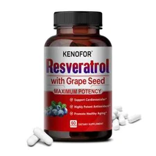 Resveratrol Extract 1500mg 30 To 120 Capsules, Support Anti Aging, Joint Pain