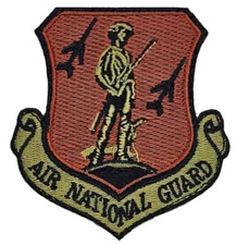 Air National Guard Shield Patch [3.0 inch -Hook Fastener Backing -PA7]