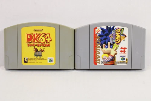 Lot of 2 Donkey Kong 64 & Ganbare Goemon Nintendo 64 N64 Japan Import E462