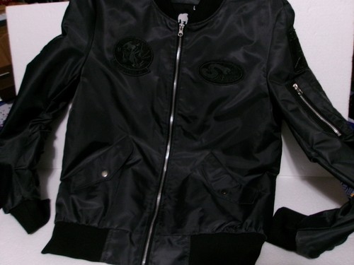 Bomber Style Men Jacket AMERICAN STITCH Coat Side Winder Black Aces Fighting 41 - Picture 7 of 16