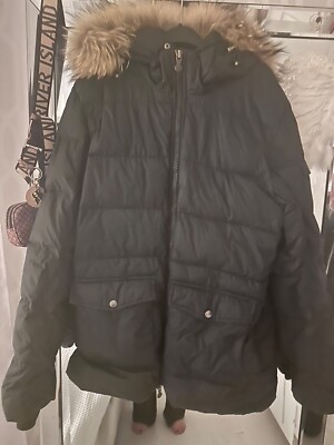 Pyrenex Puffer Jacket Coat Matt Black Large UK