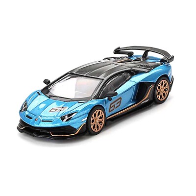 Lamborghini Aventador SVJ 63 1:64 Modellauto Miniatur 1/64 Blue Blau MGT00784