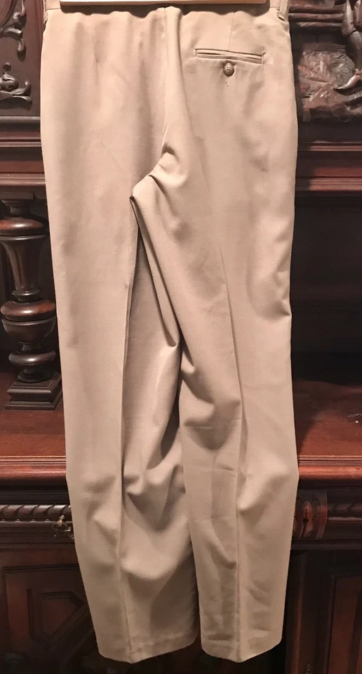 Chaps Taupe Brown Grey Pants Size 18 Boys Dress Slacks Poly Blend - Image 4 of 4